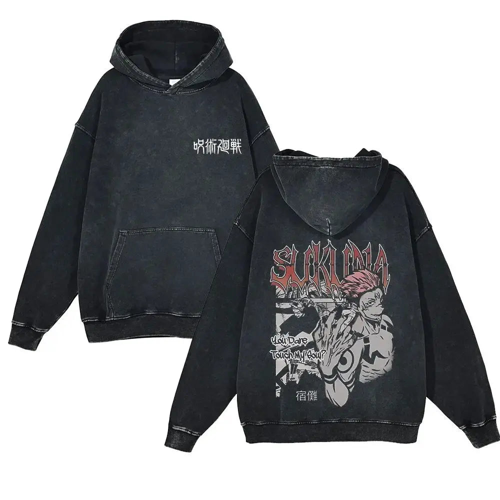 Ryomen Sukuna - Stonewashed Hoodie