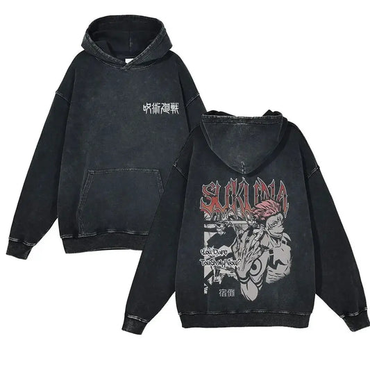 Ryomen Sukuna - Stonewashed Hoodie